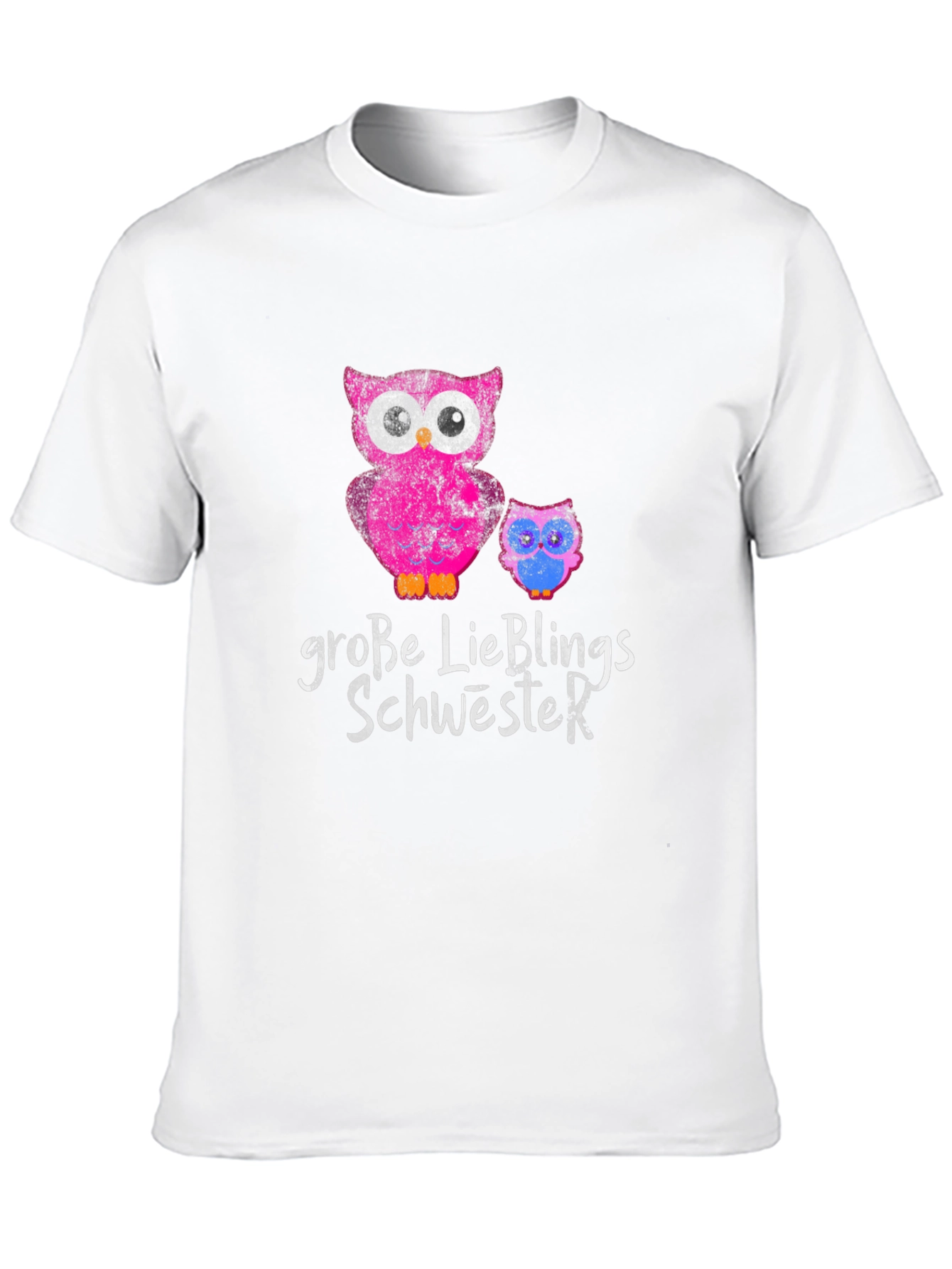 Große Lieblings Schwester Owl T-Shirt