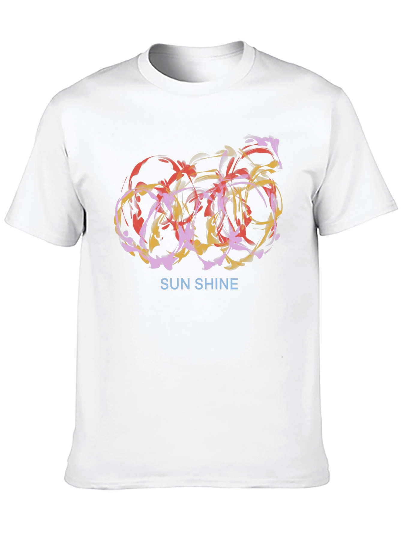 Abstract Sunshine Graphic Black T-Shirt
