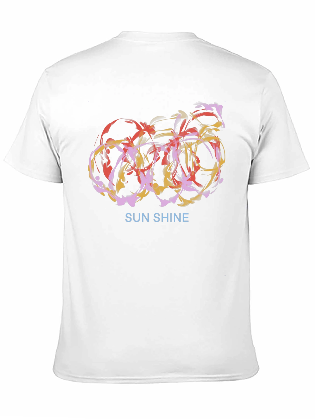 Abstract Sunshine Graphic Black T-Shirt