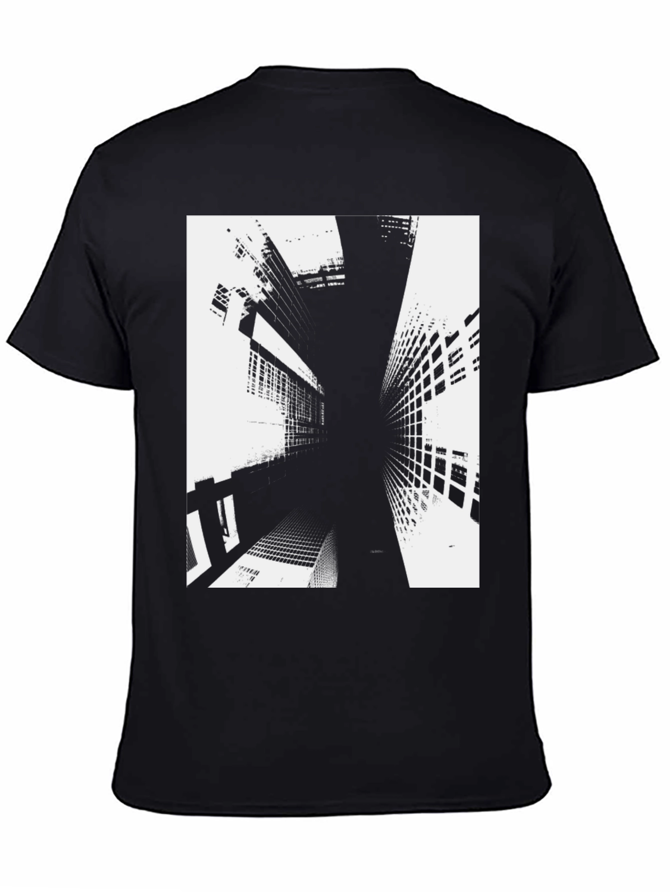 Abstract Building Black T-Shirt