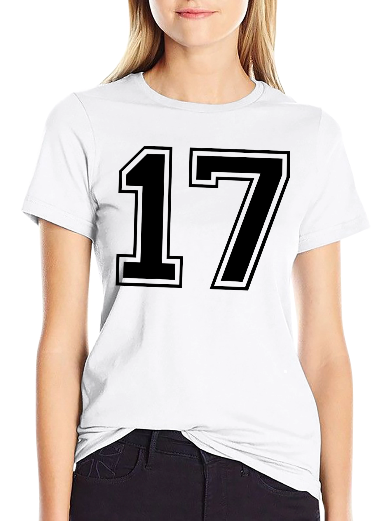 Black Number 17 Graphic T-Shirt