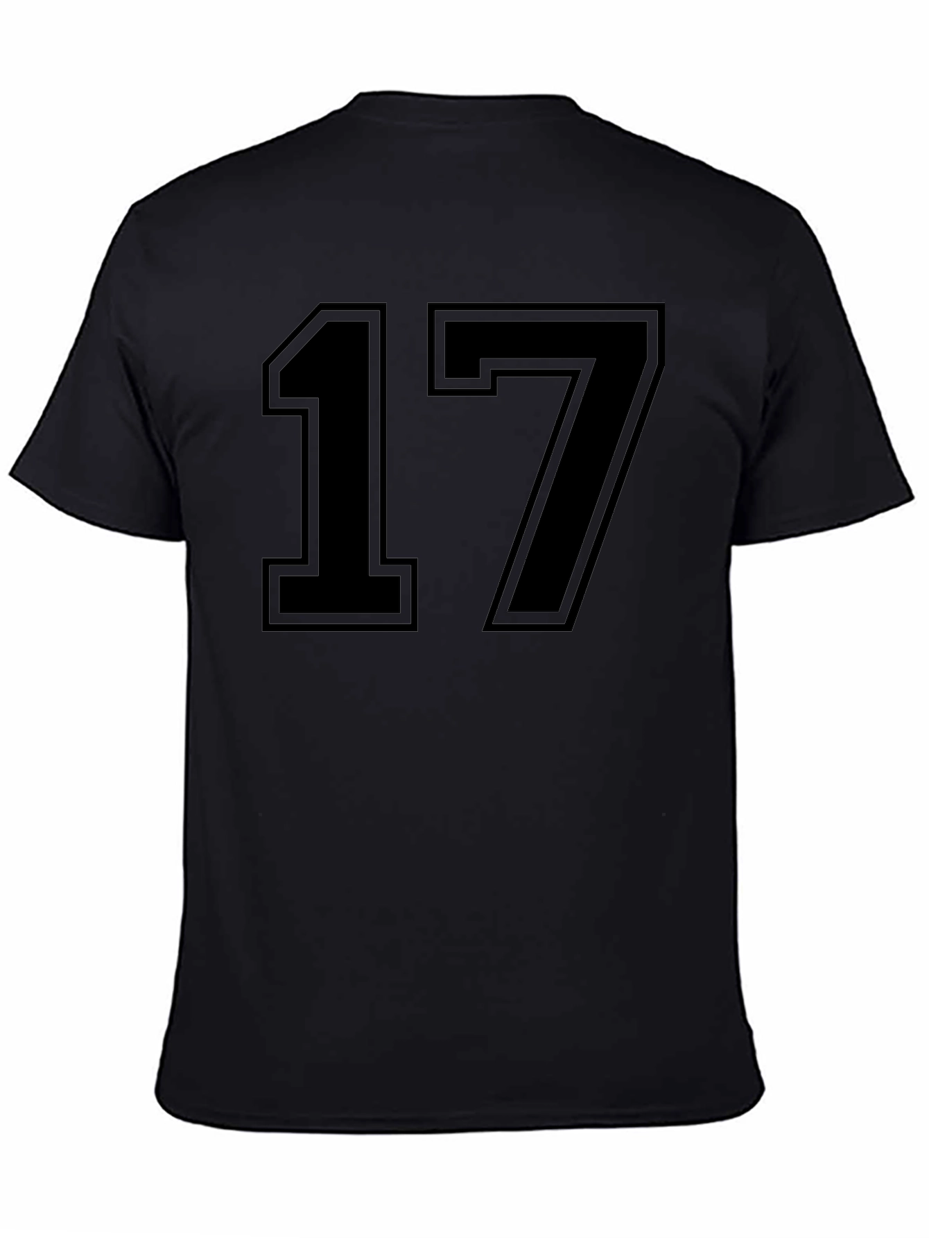 Black Number 17 Graphic T-Shirt