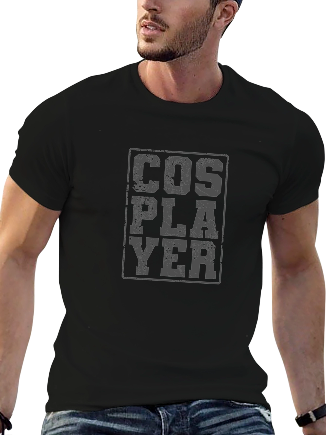 Cosplayer Graphic T-Shirt - Distressed Design