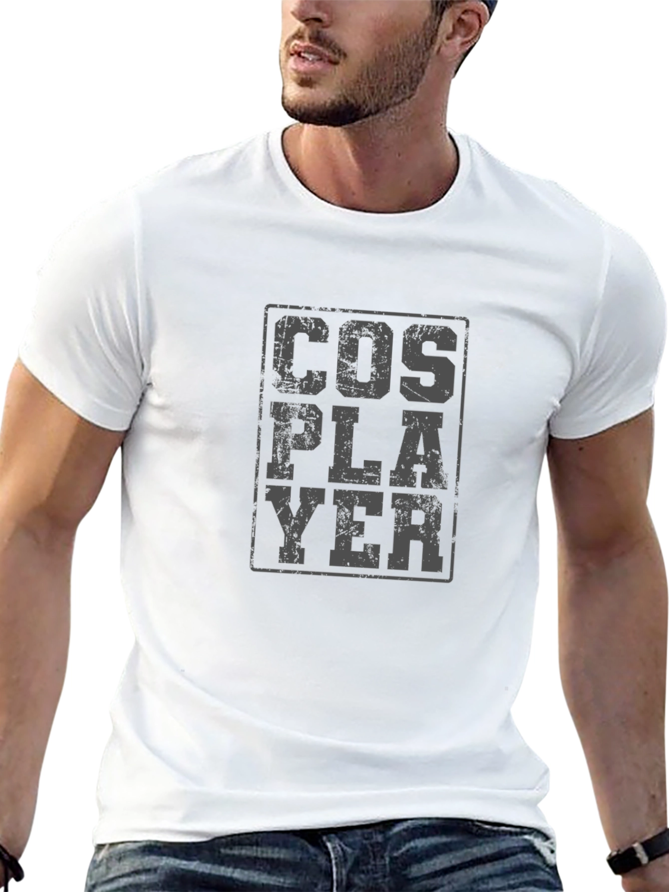Cosplayer Graphic T-Shirt - Distressed Design
