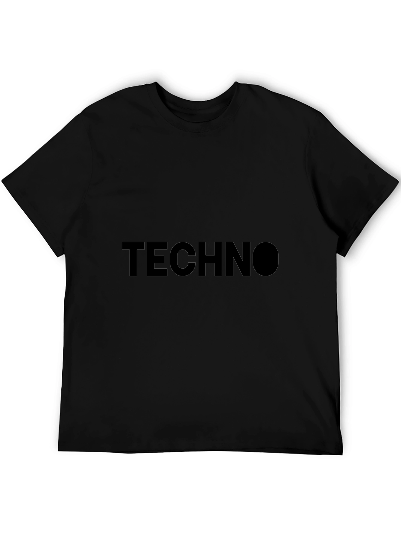Techno Black T-Shirt - Modern Minimalist Style
