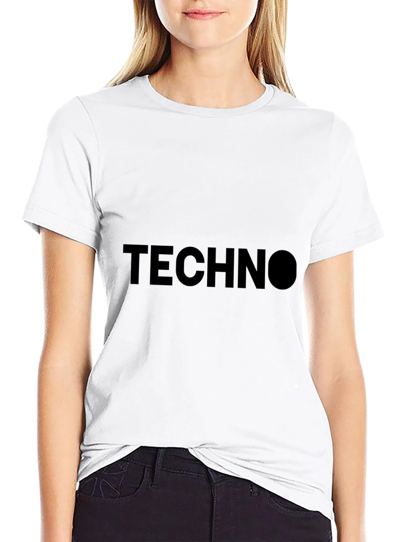 Techno Black T-Shirt - Modern Minimalist Style