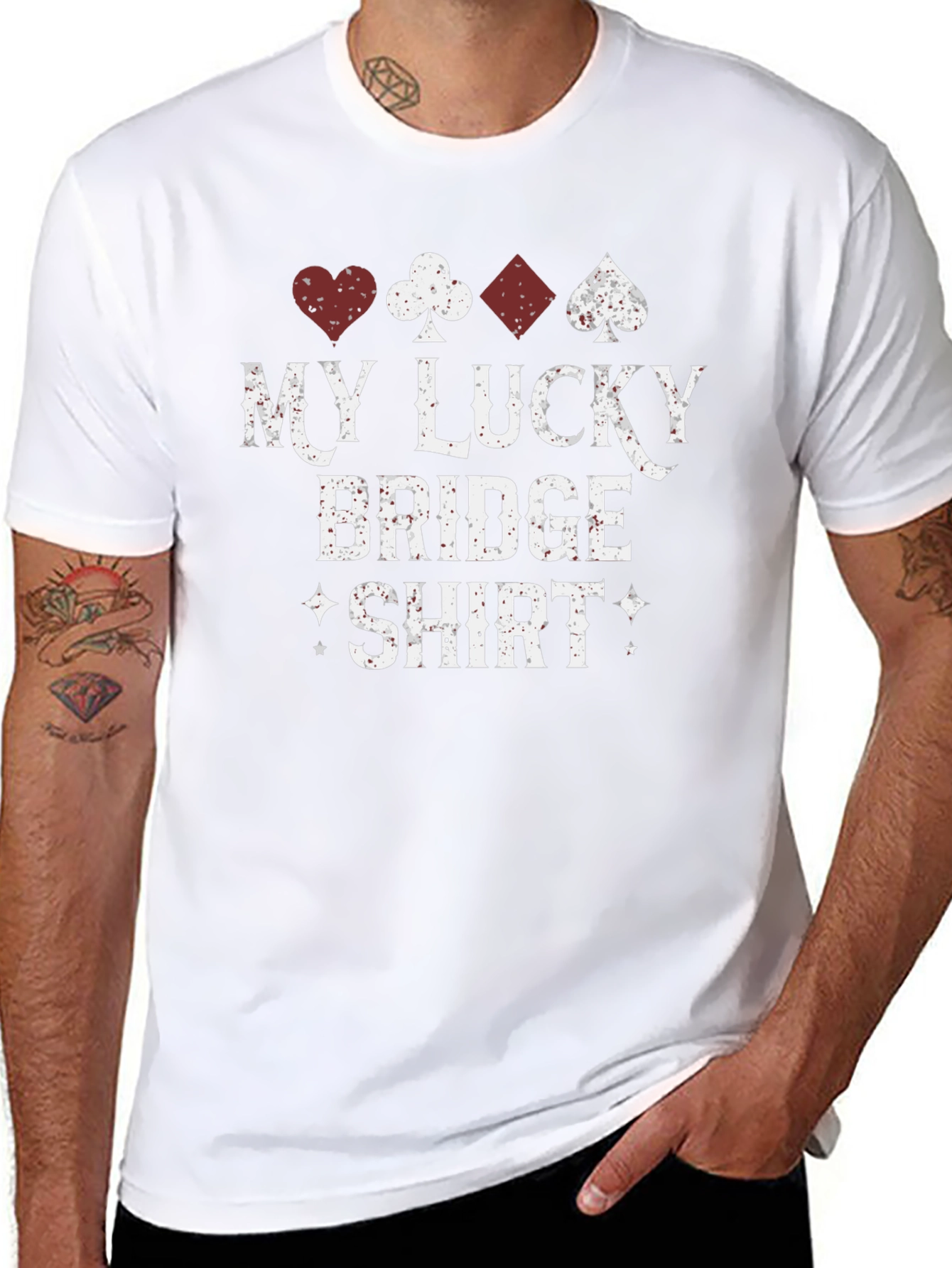 Lucky Bridge Shirt - Playing Card Suit Design