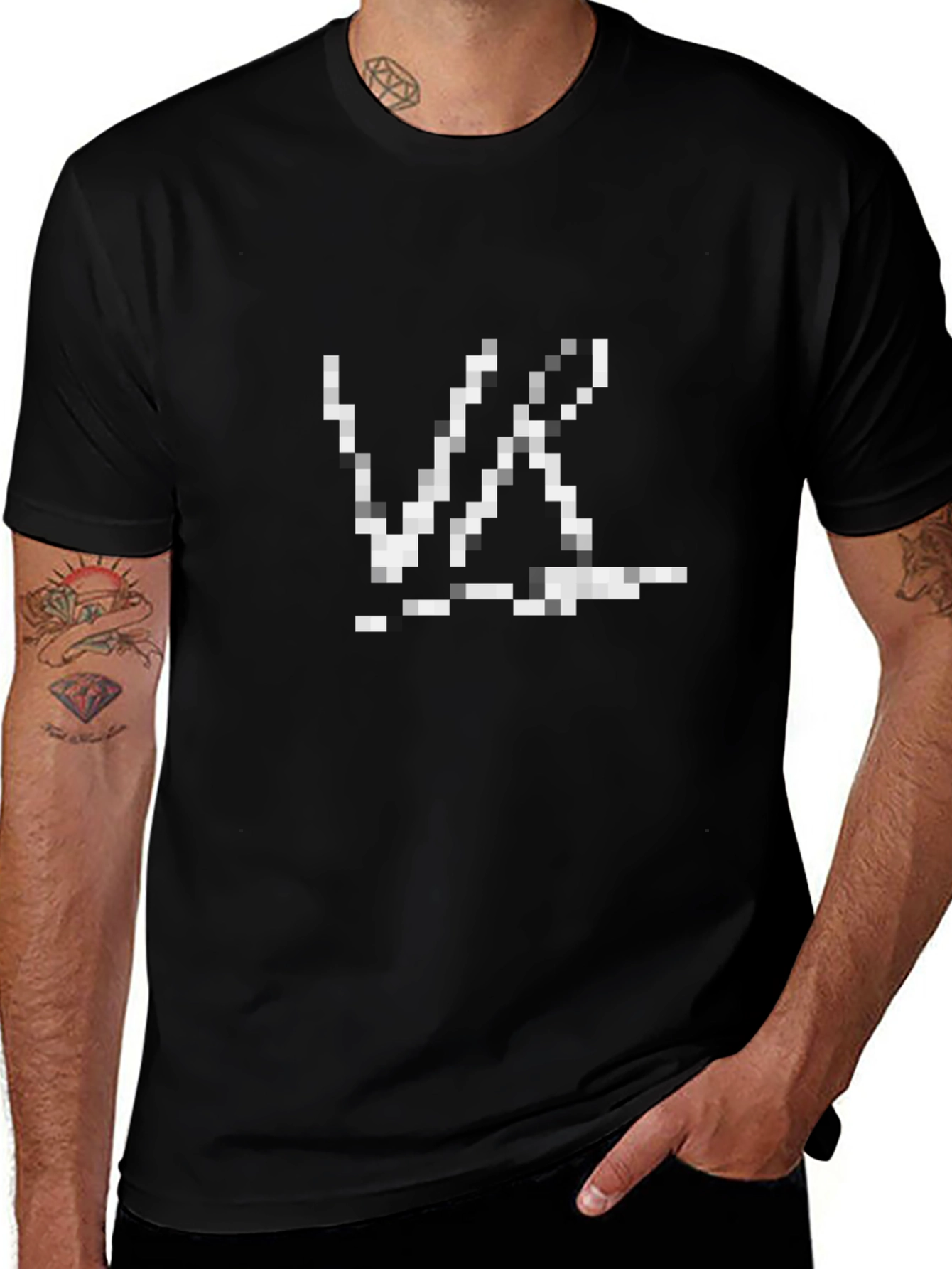 Pixelated VR Black T-Shirt