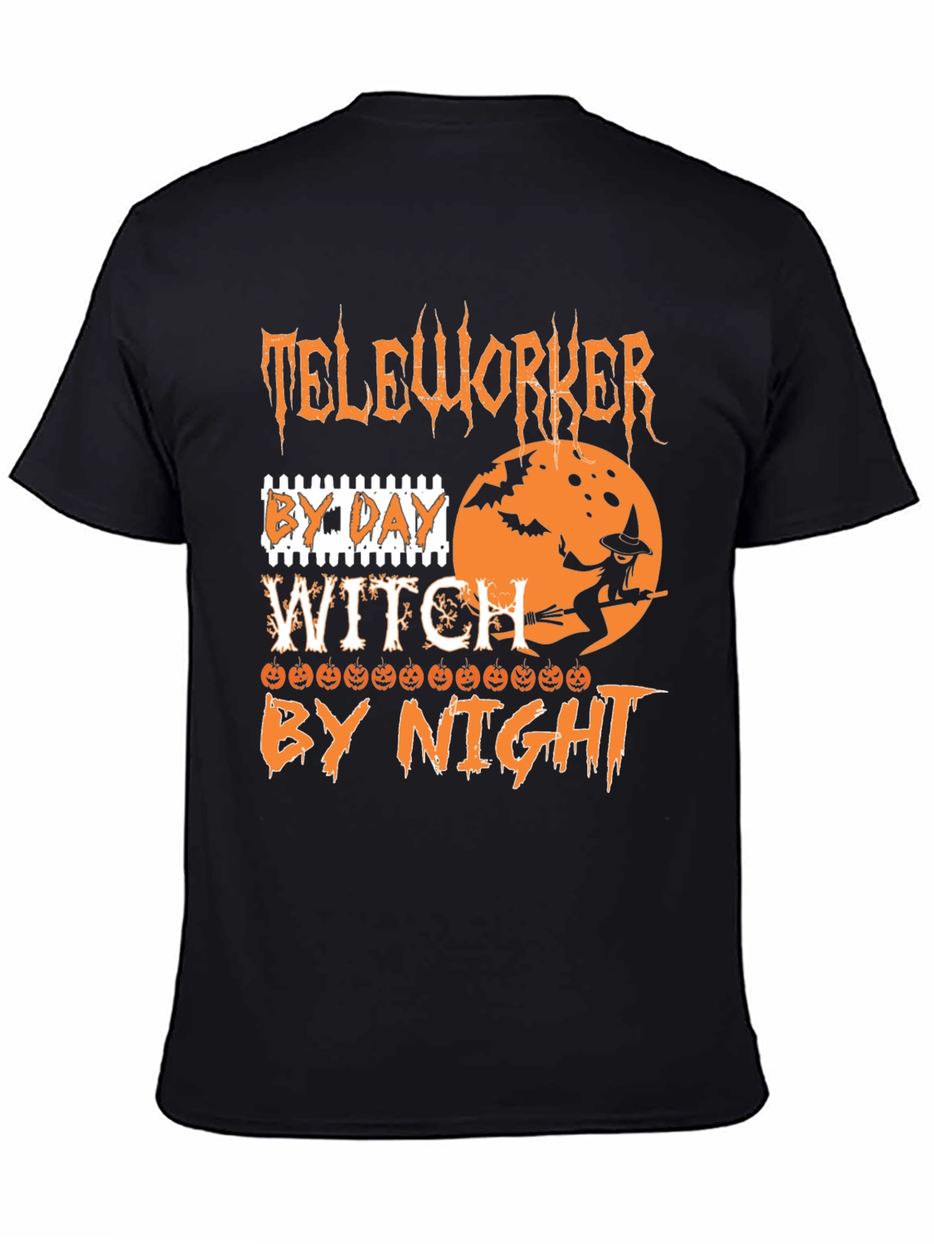 Teleworker Witch Funny Halloween T-Shirt
