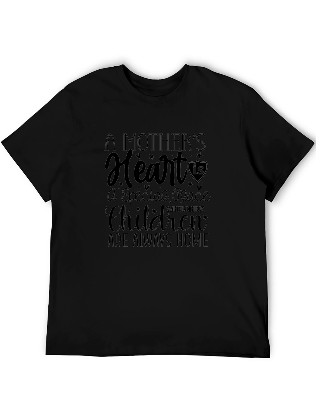 A Mothers Heart Black T-Shirt