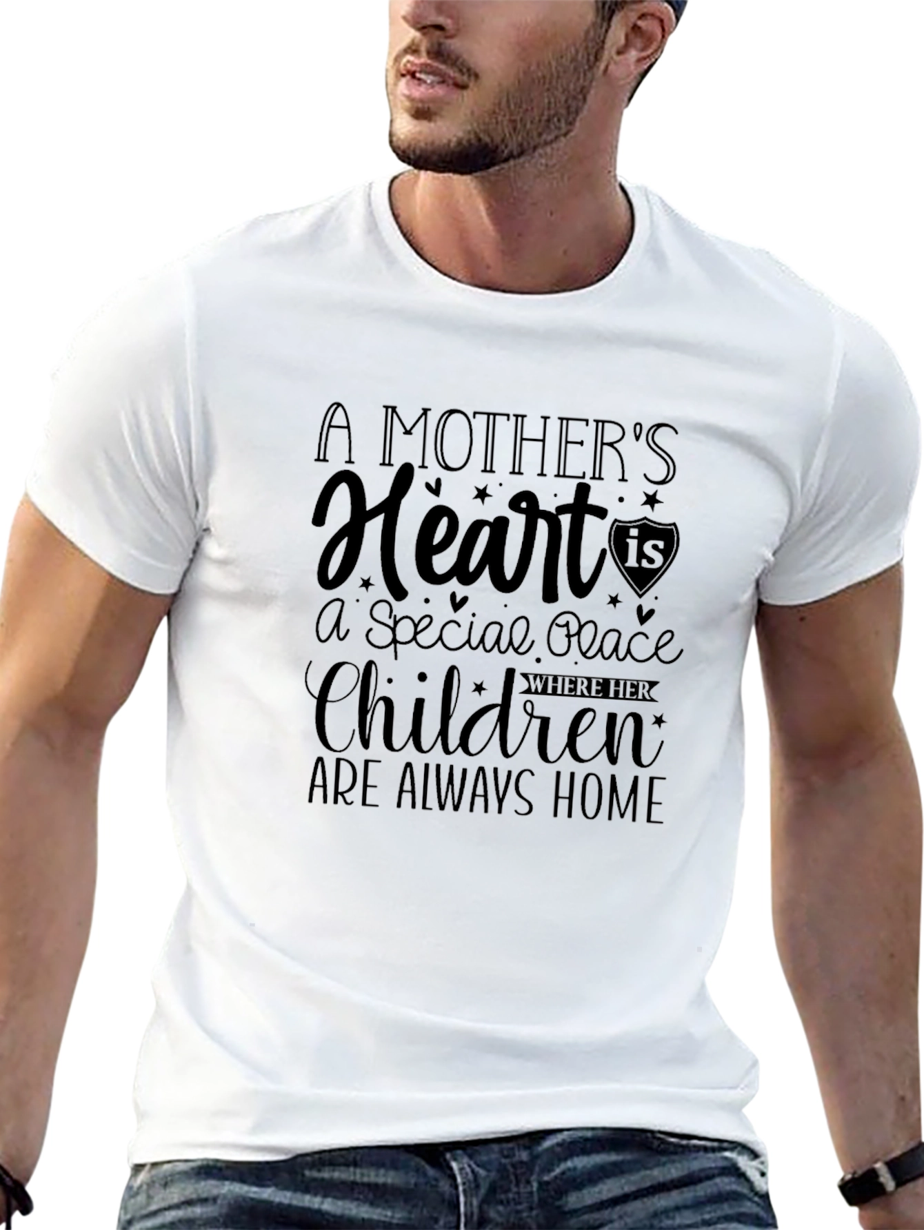 A Mothers Heart Black T-Shirt