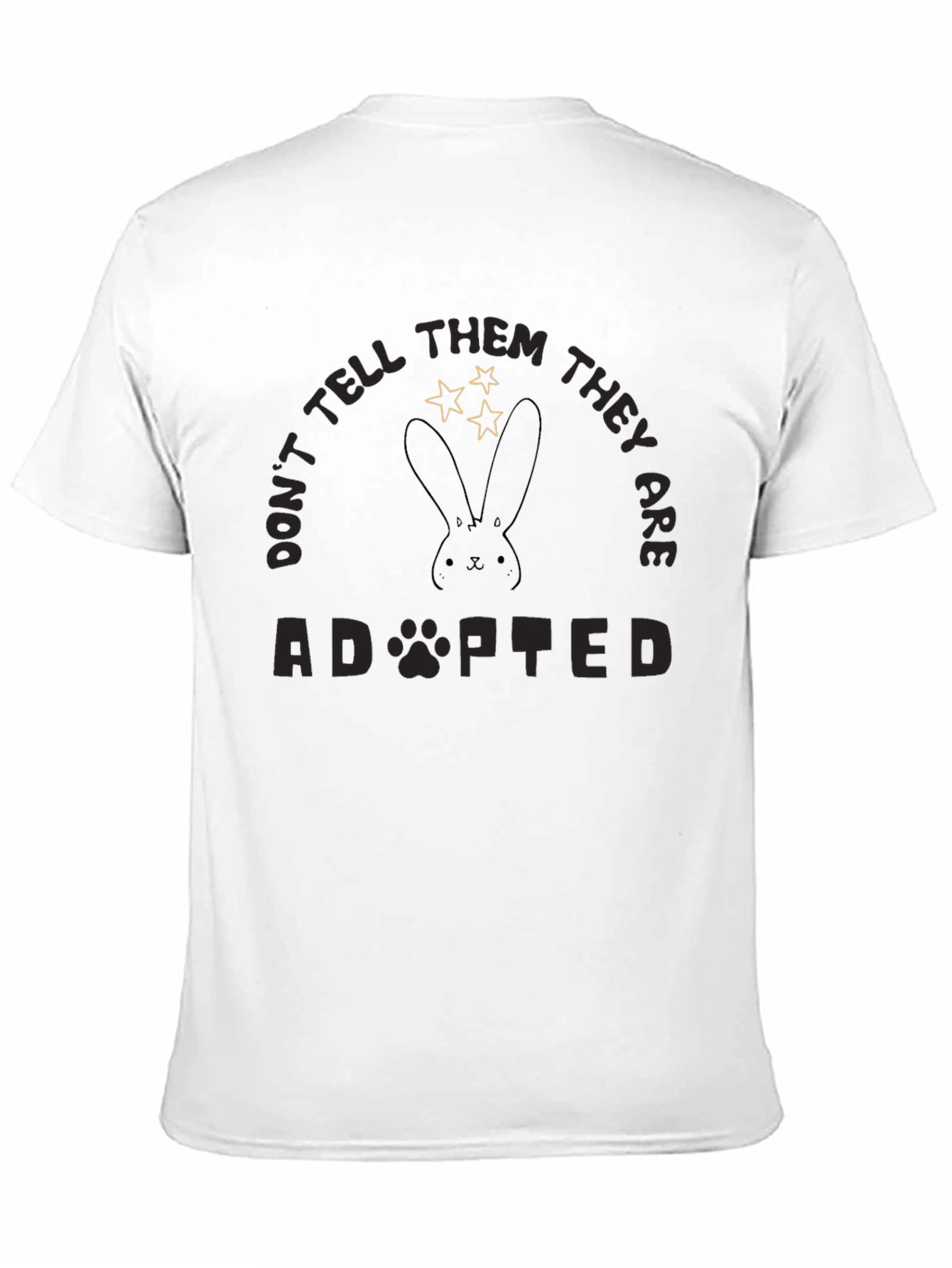 Adopted Rabbit Graphic T-Shirt - Unisex Soft Cotton Tee
