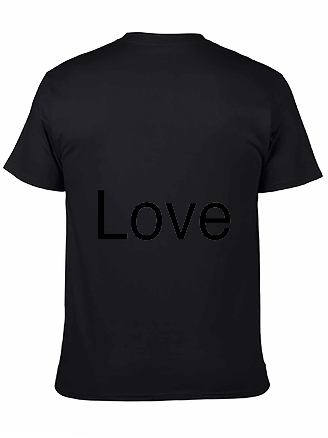 Love Graphic Black Tee - Soft Cotton Casual Wear