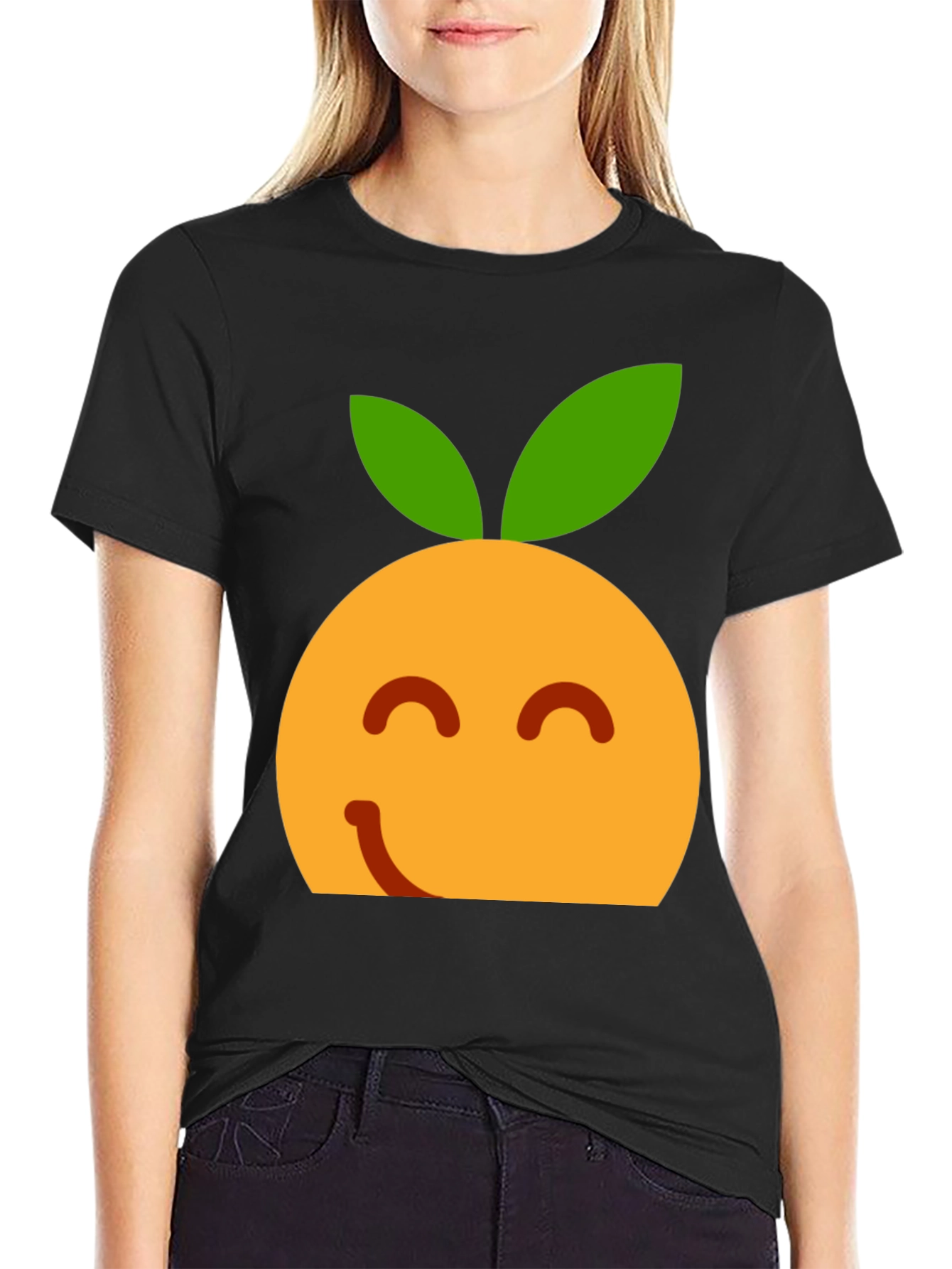 Orange Emoji T-Shirt - Happy Fruit Tee