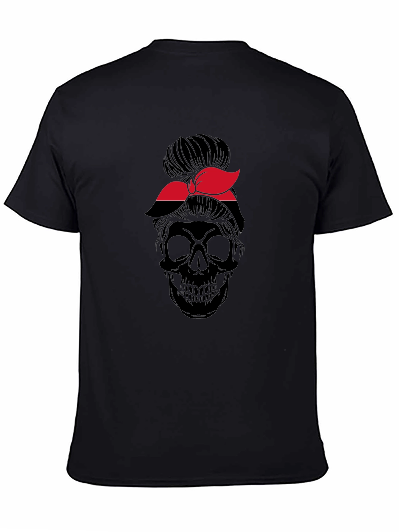 Skull Messy Bun T-Shirt