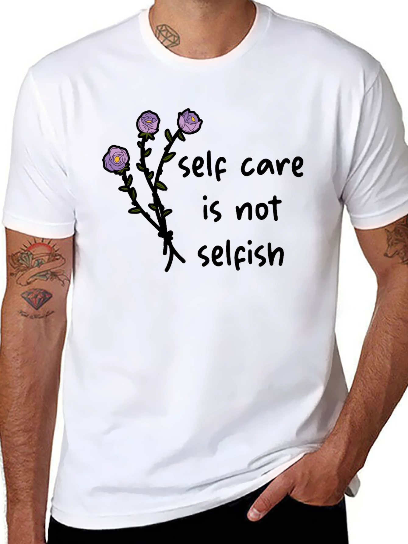Self Care Is Not Selfish T-Shirt Black