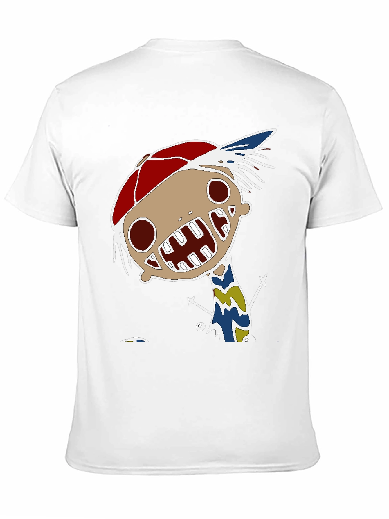 Unique Cartoon Character Graphic Print Black T-Shirt