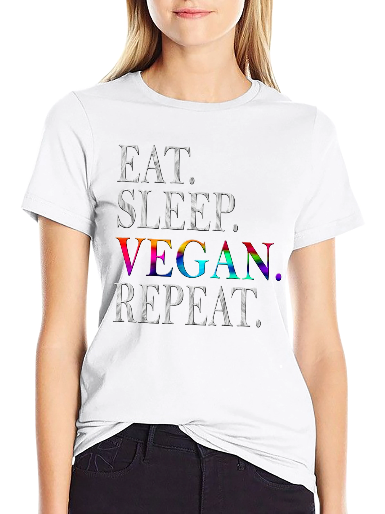Eat Sleep Vegan Repeat T-Shirt