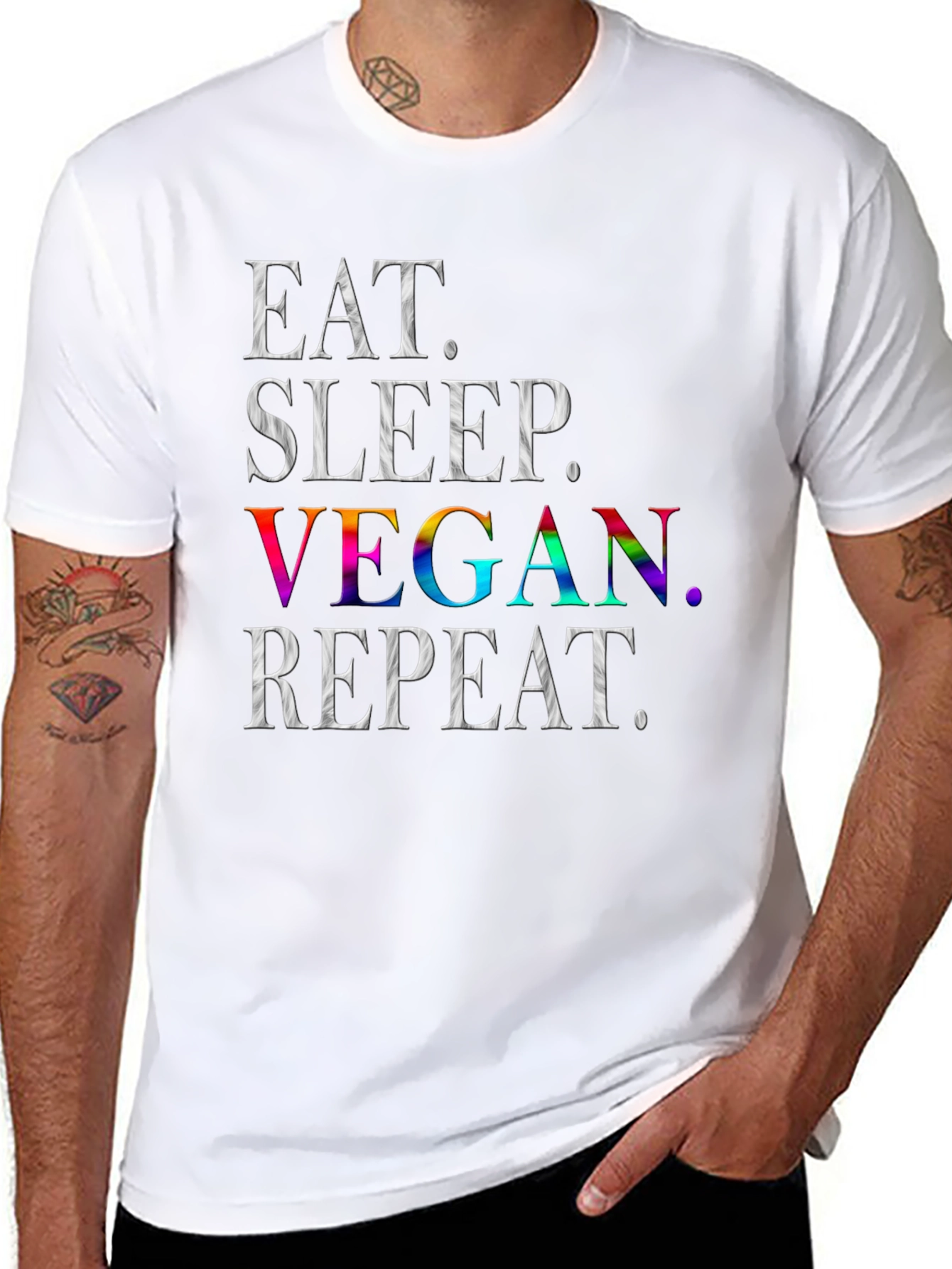 Eat Sleep Vegan Repeat T-Shirt