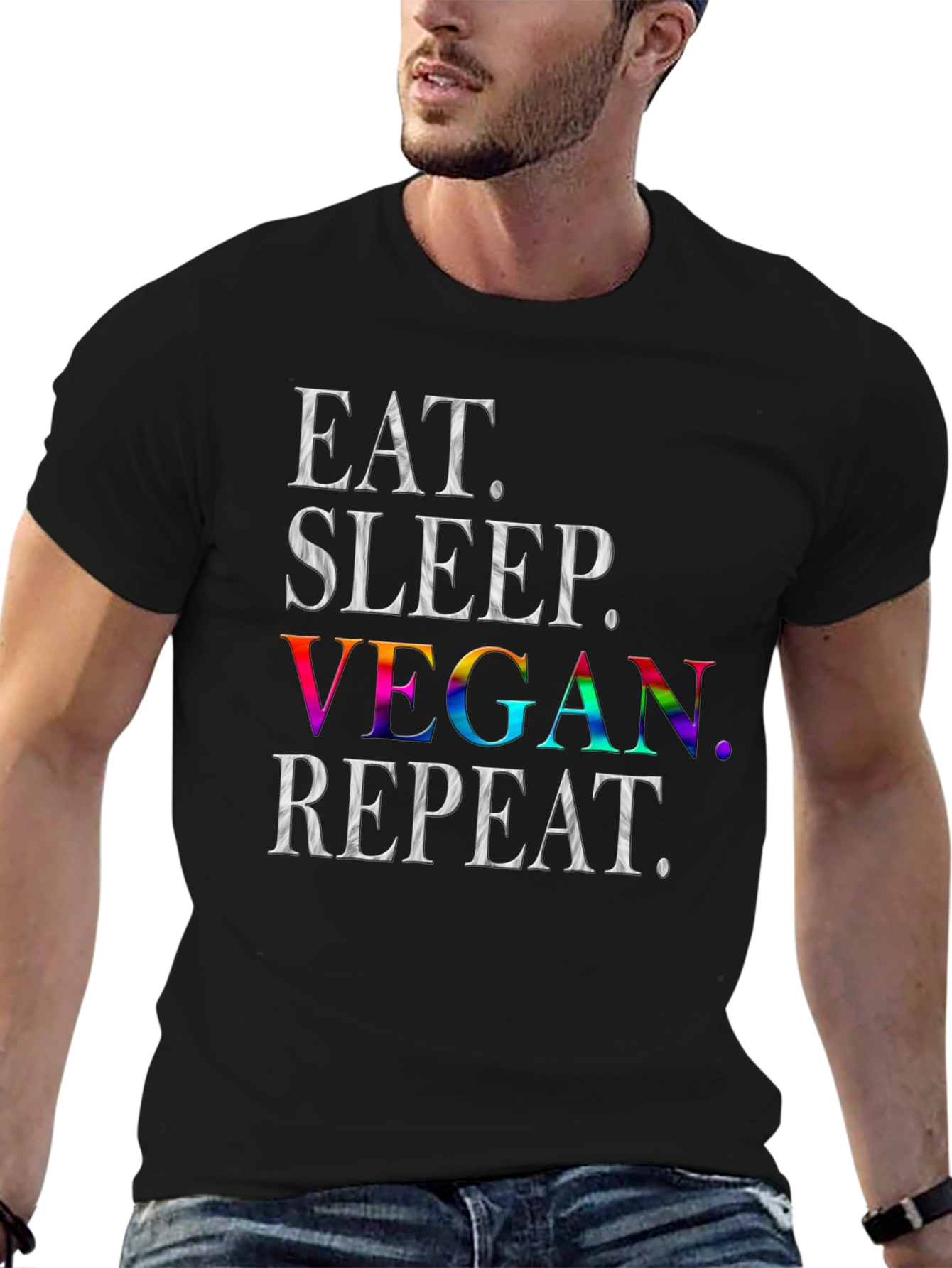 Eat Sleep Vegan Repeat T-Shirt