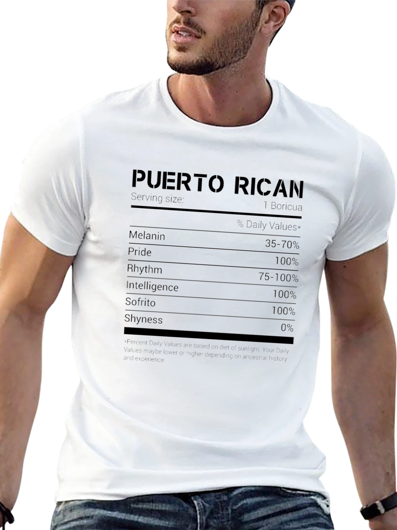 Puerto Rican Nutrition Facts Novelty T-Shirt