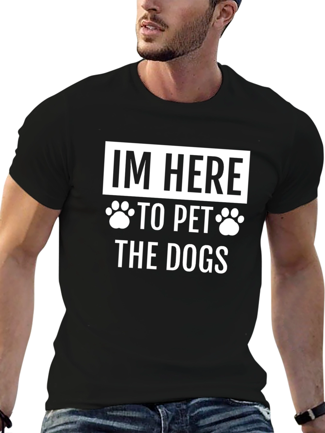 Im Here to Pet the Dogs Graphic T-Shirt