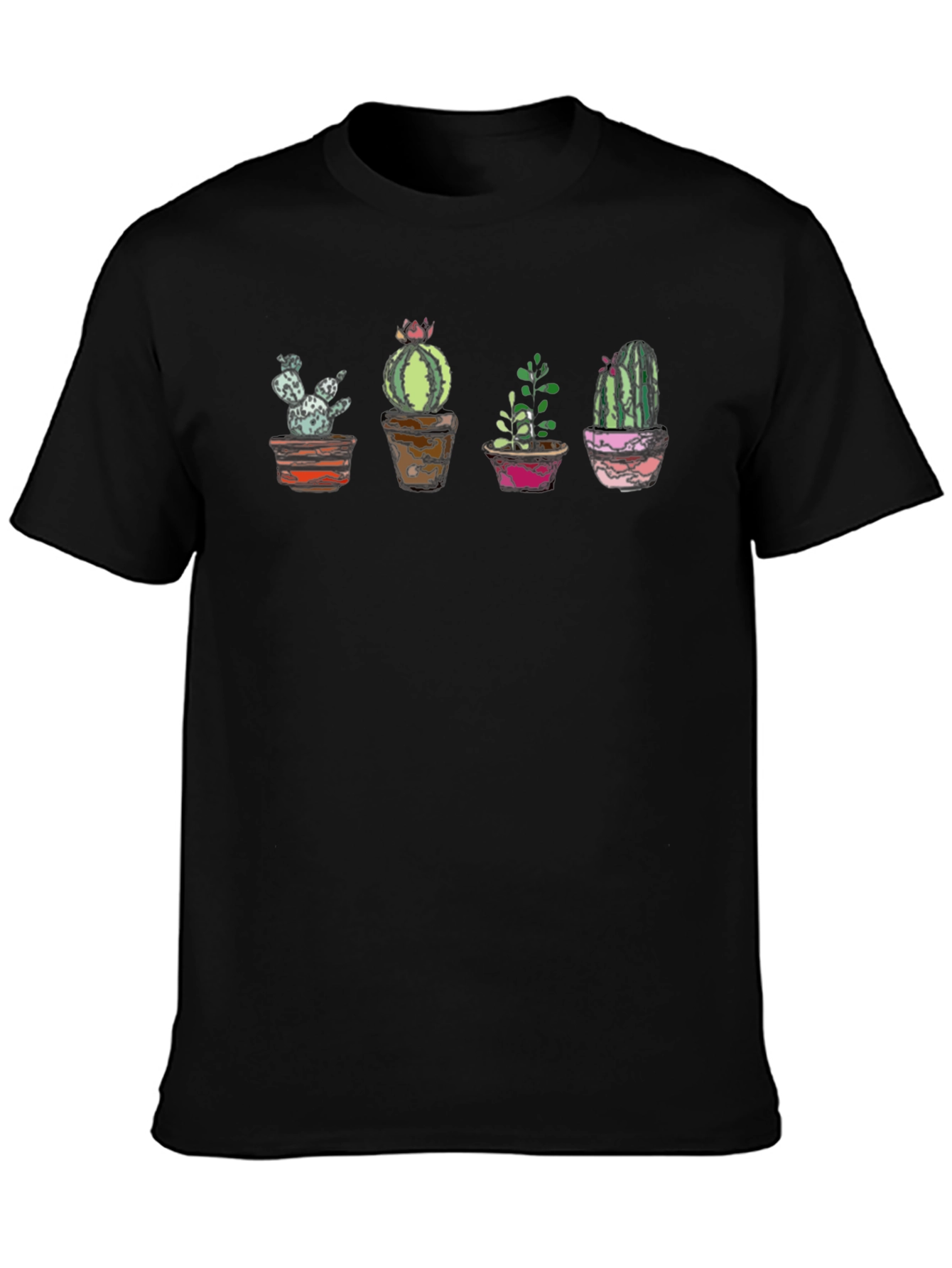 Cactus Potted Plant T-Shirt - Cool Graphic Tee