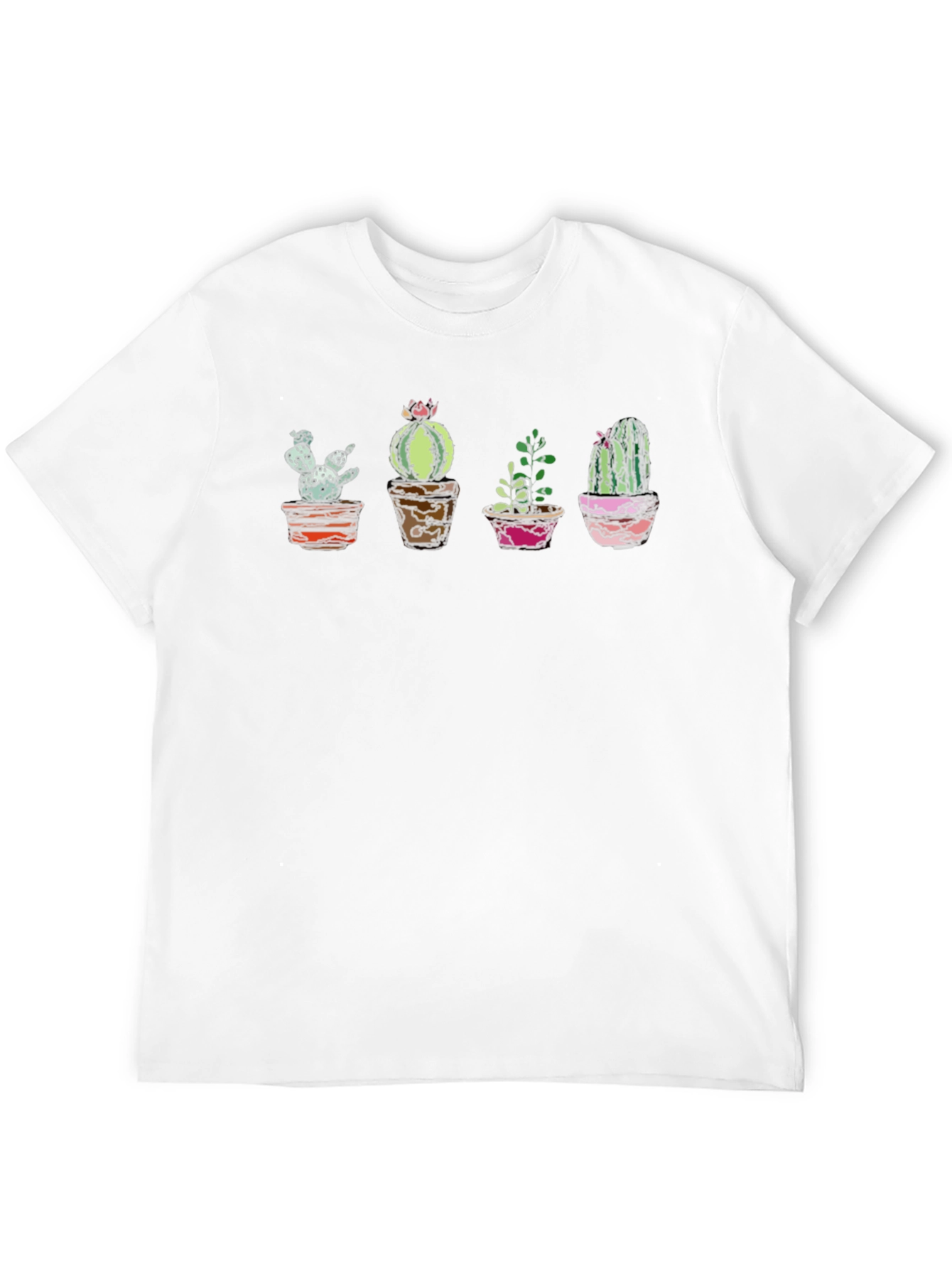 Cactus Potted Plant T-Shirt - Cool Graphic Tee