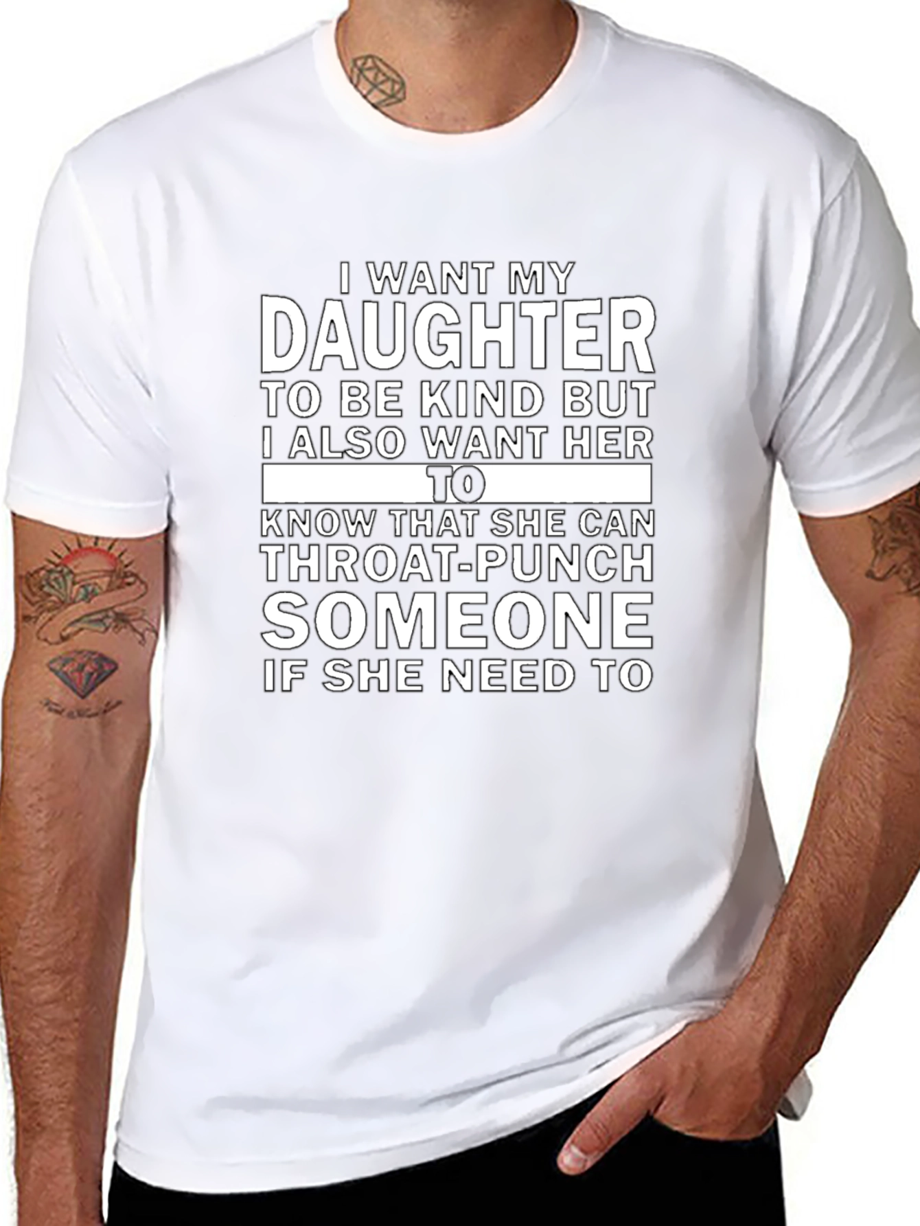 Daughter Throat-Punch Graphic Novelty T-Shirt