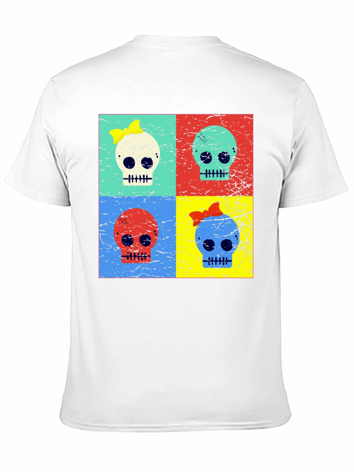 Pop Art Skull Graphic T-Shirt