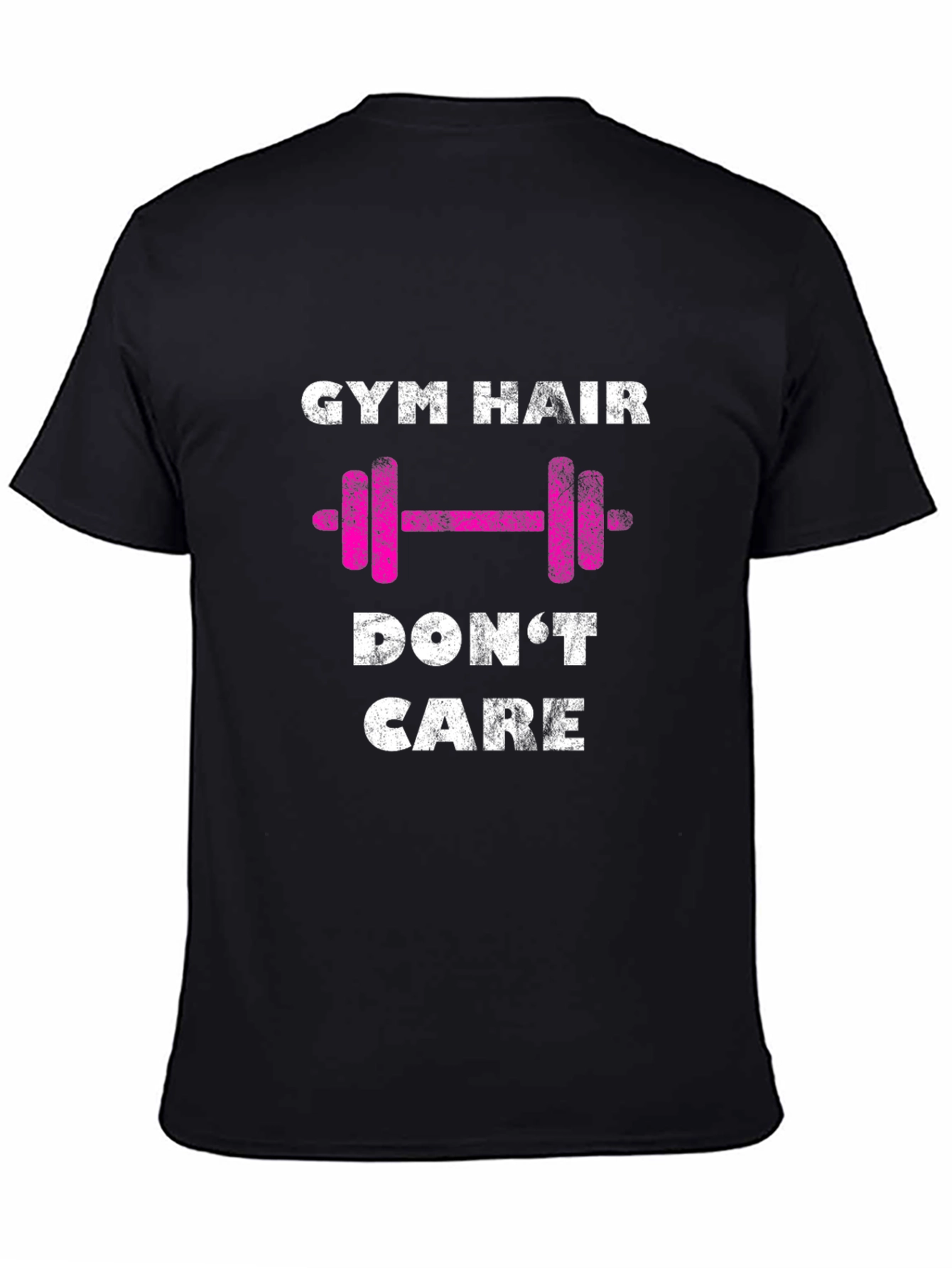 Gym Hair Dont Care Graphic Tee - Black