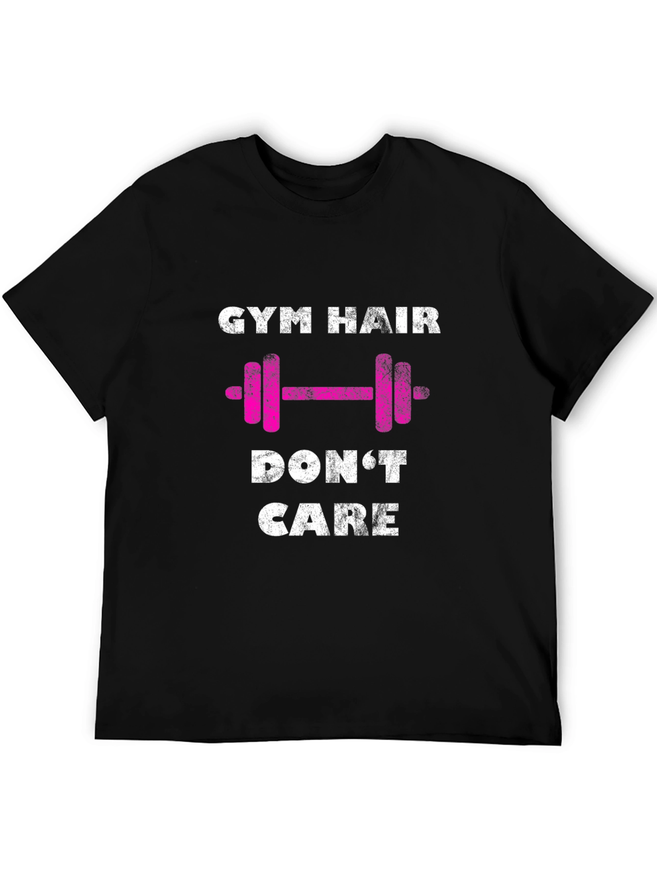 Gym Hair Dont Care Graphic Tee - Black