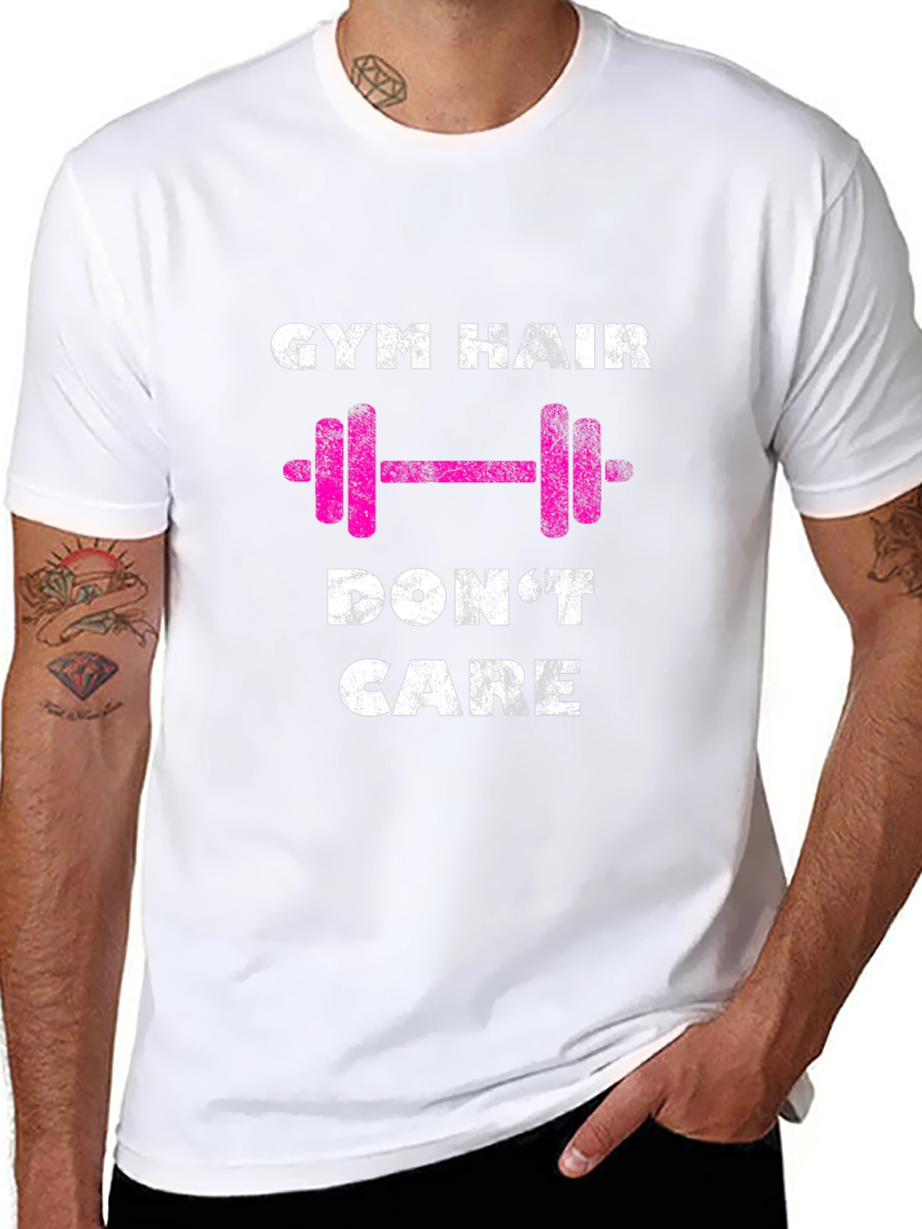 Gym Hair Dont Care Graphic Tee - Black