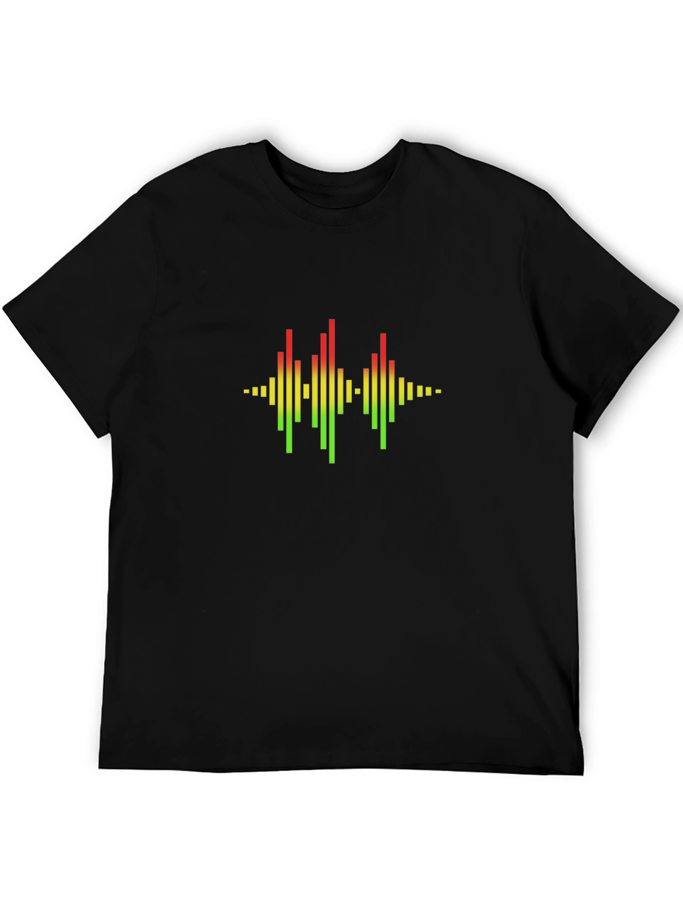 Rasta Equalizer Graphic Tee - Black Cotton T-Shirt