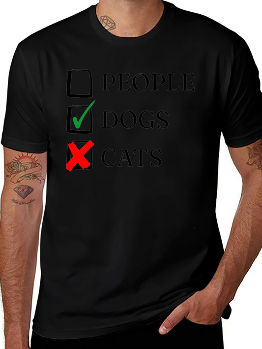 Dogs Over Cats Graphic Tee - Funny Pet Lover Shirt