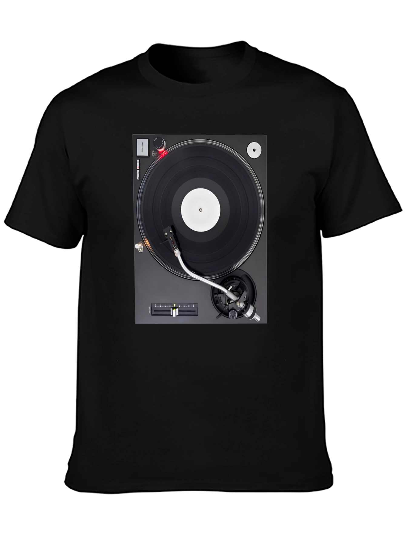 DJ Turntable Graphic Black T-Shirt