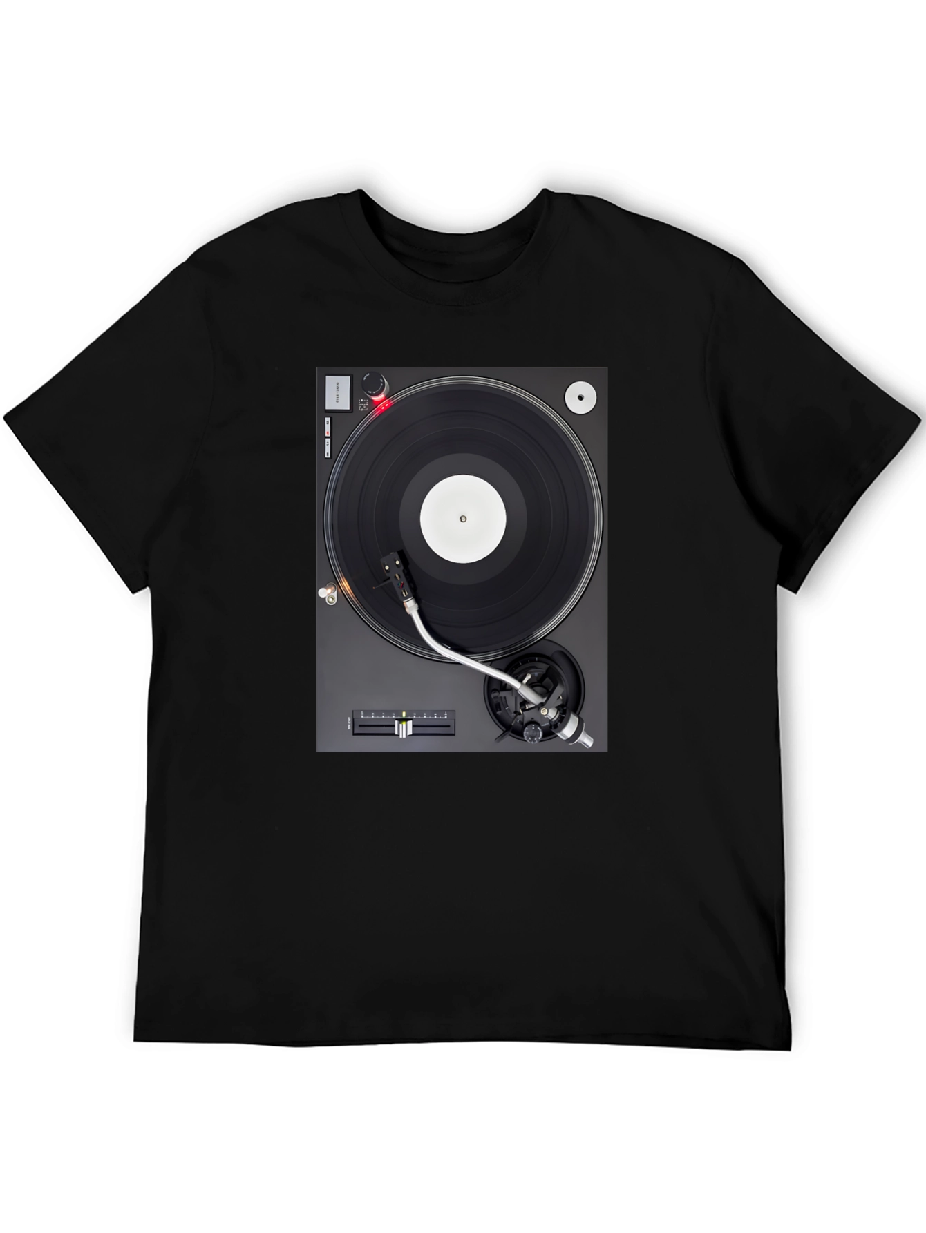 DJ Turntable Graphic Black T-Shirt
