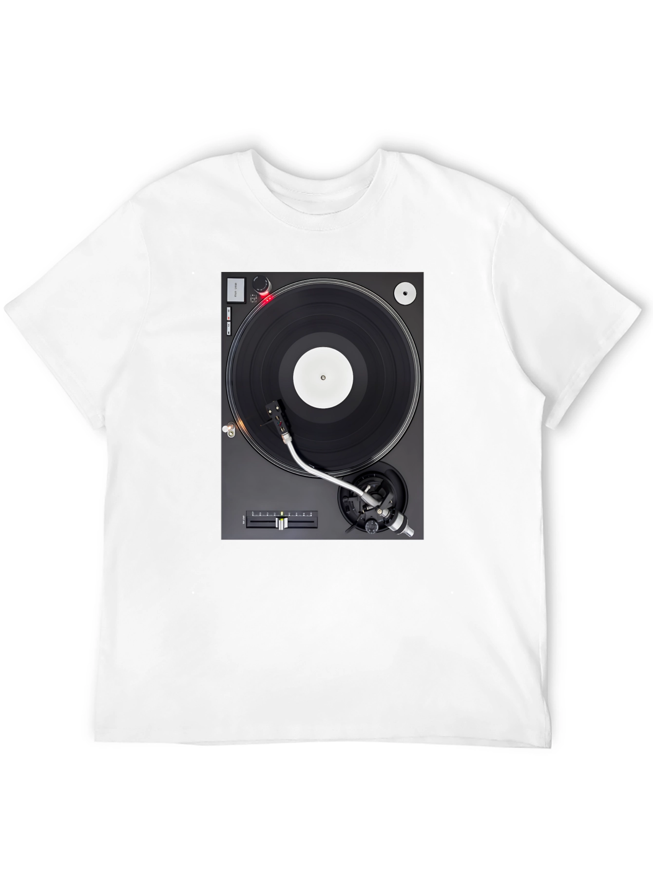 DJ Turntable Graphic Black T-Shirt