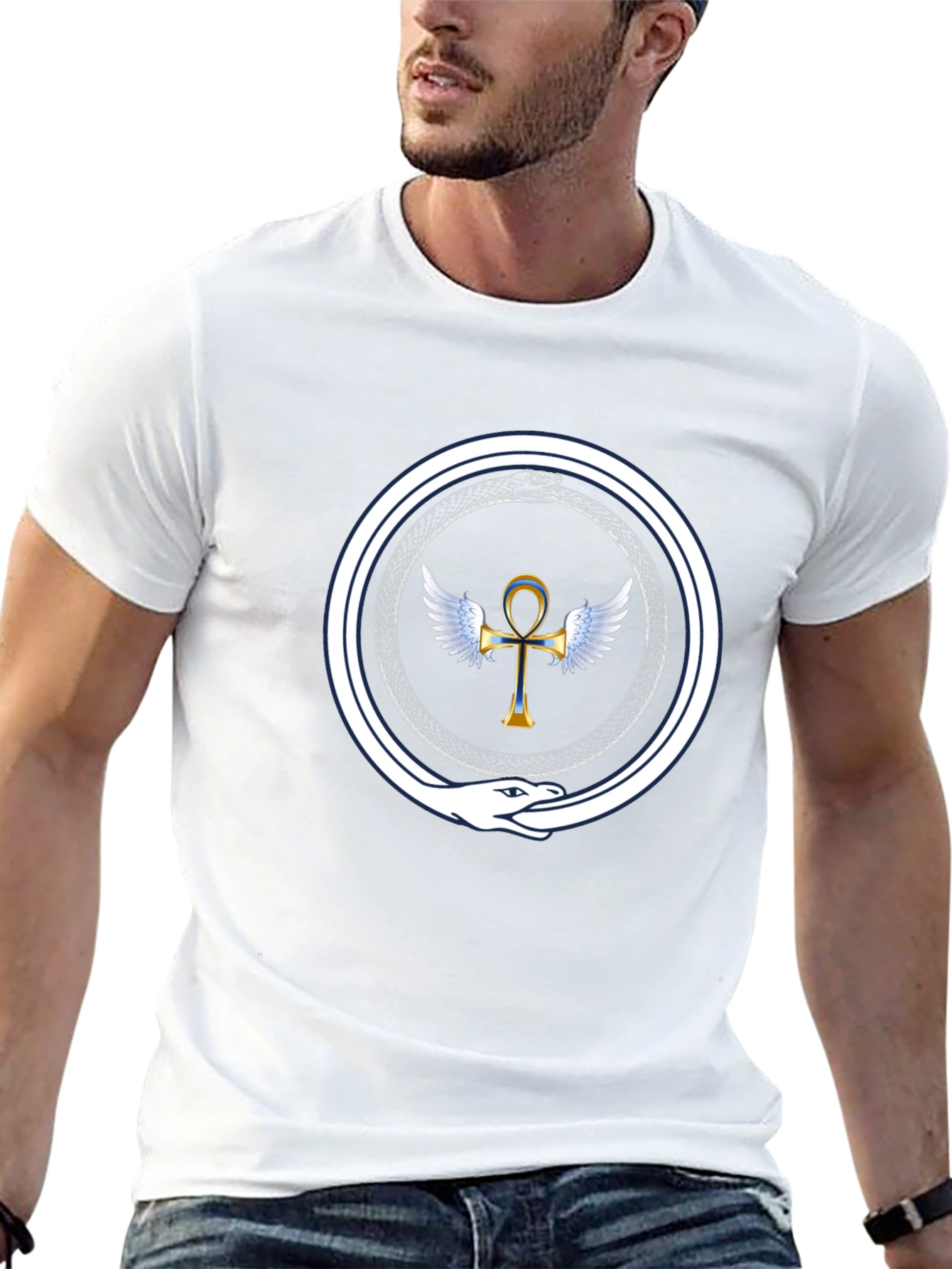 Ouroboros Ankh Wings T-Shirt