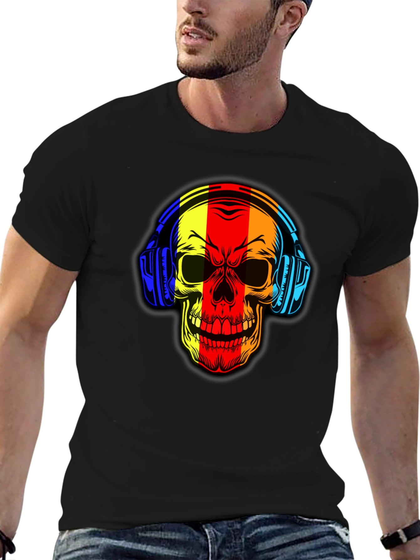 Skull Headphone Graphic Tee - Cool Music Lover Shirt