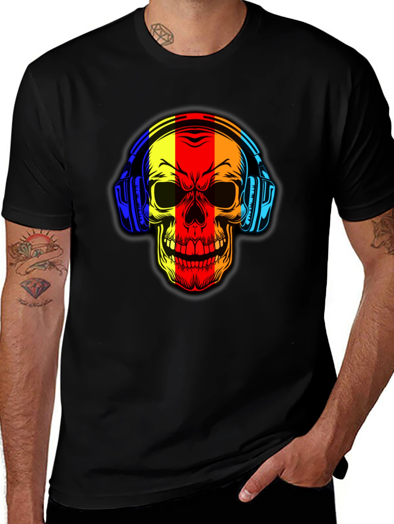 Skull Headphone Graphic Tee - Cool Music Lover Shirt