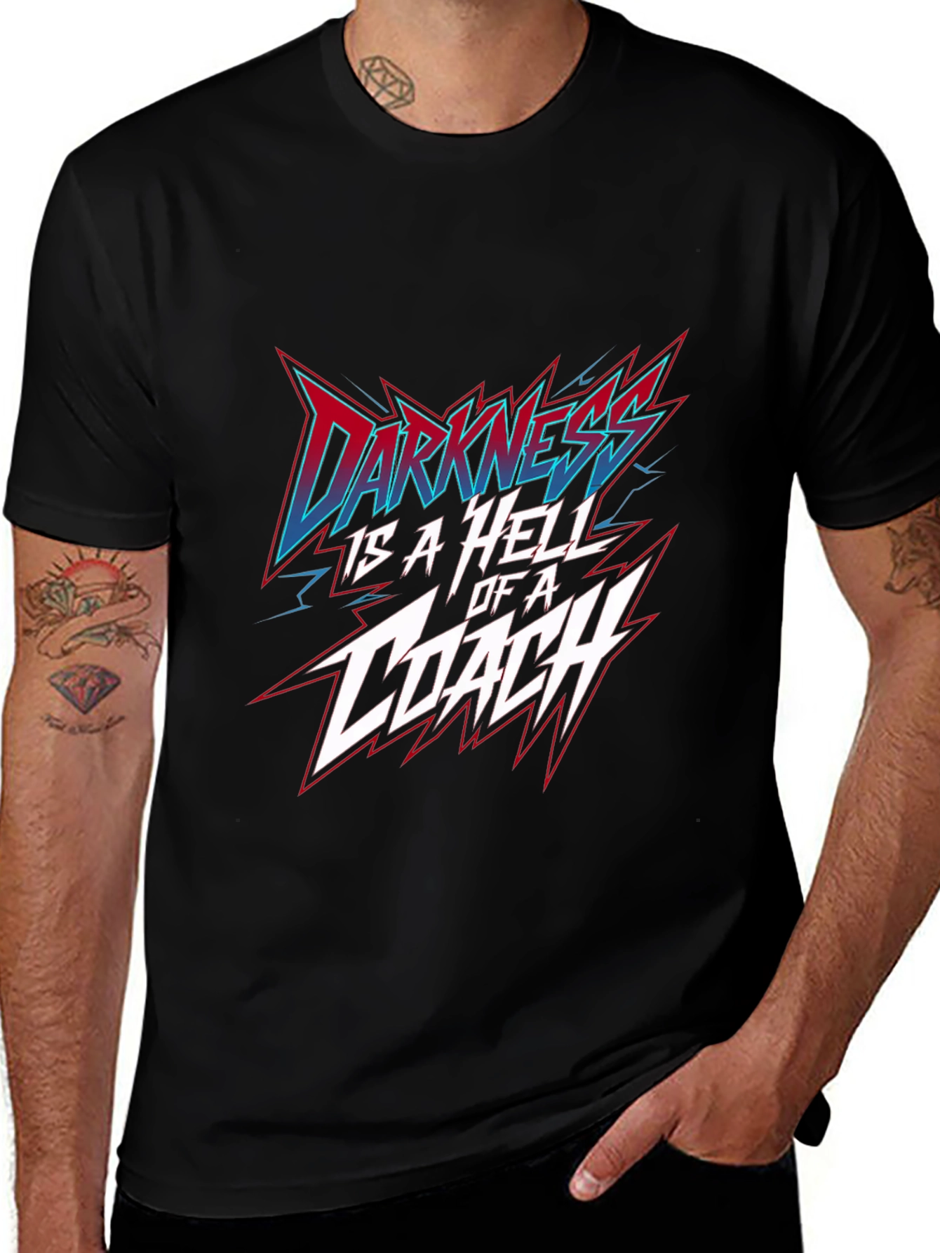 Darkness is a Hell of a Coach Black T-Shirt