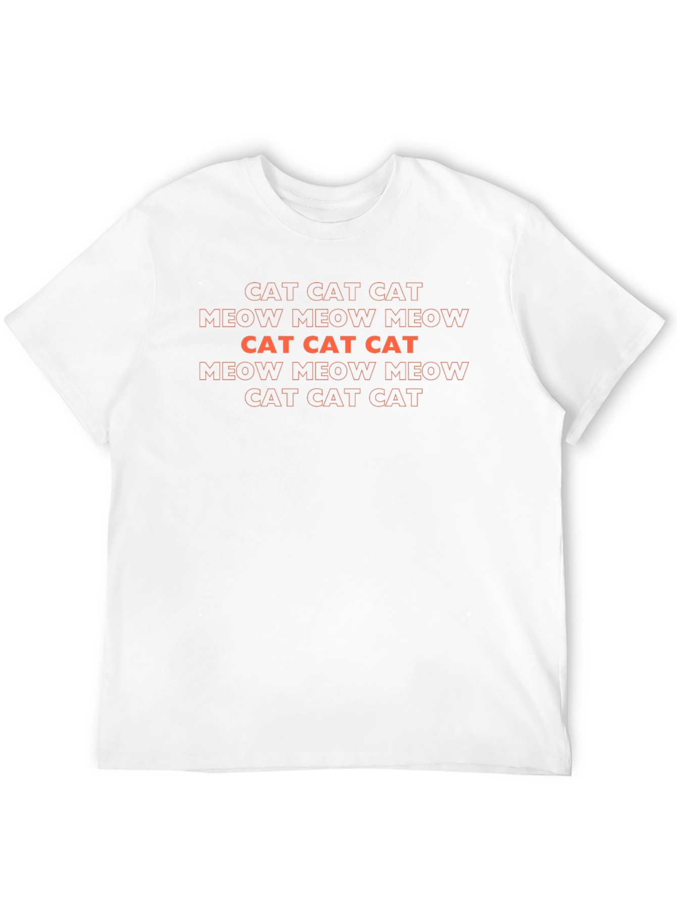 Cat Meow Repeat Graphic Tee