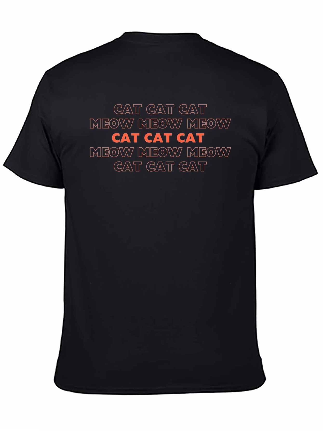 Cat Meow Repeat Graphic Tee