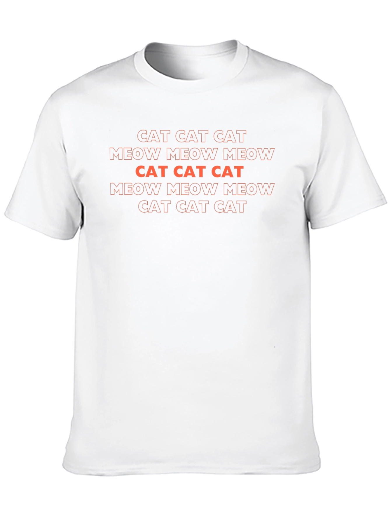 Cat Meow Repeat Graphic Tee