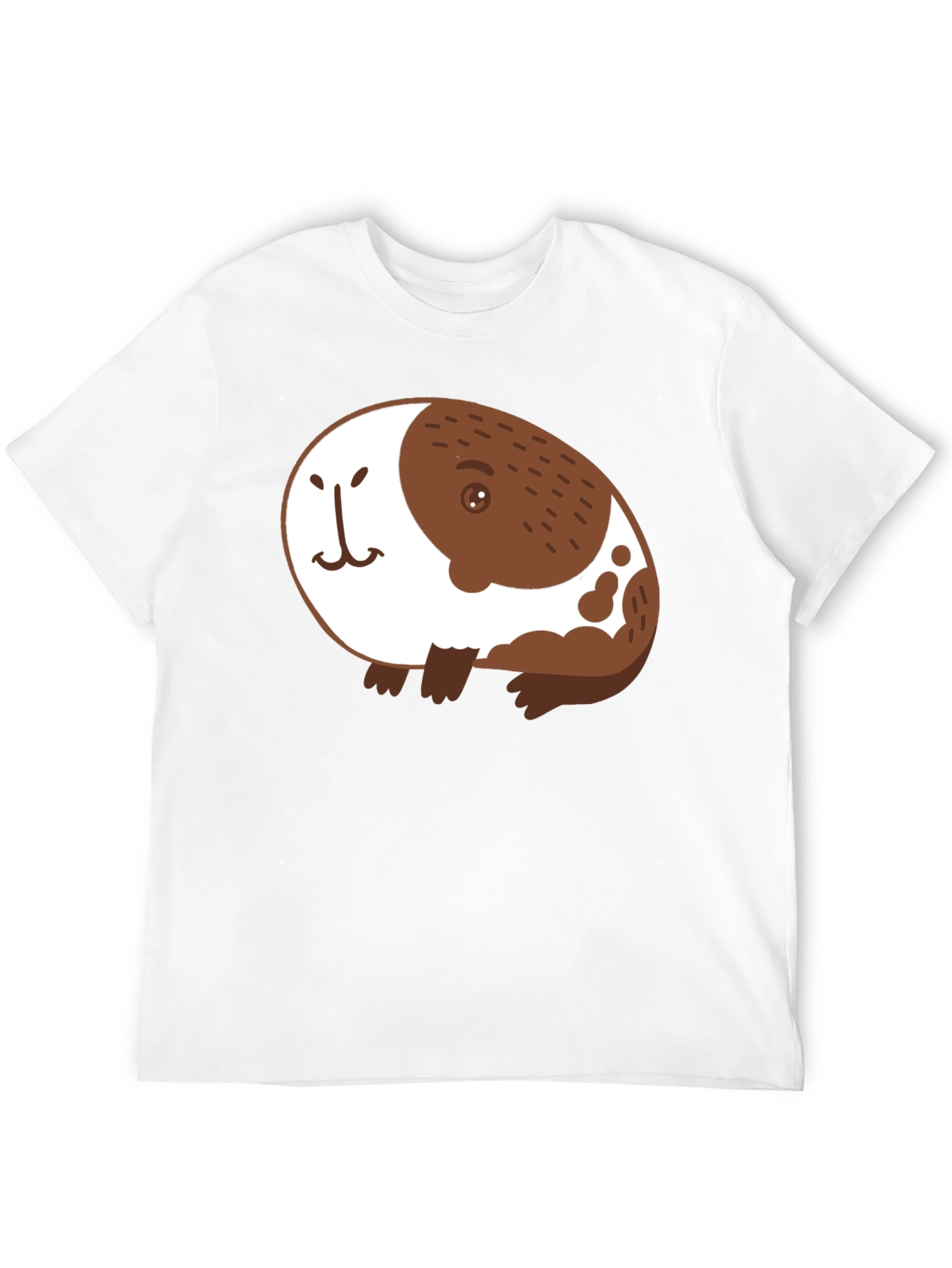 Cute Guinea Pig Graphic Black T-Shirt
