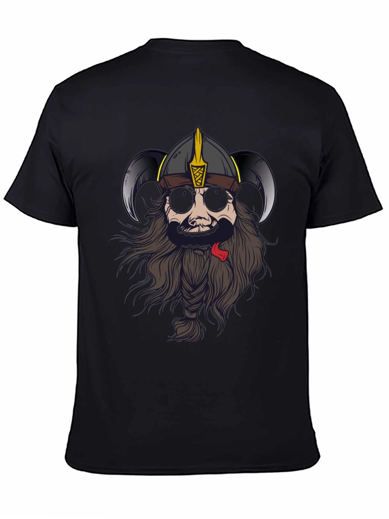 Viking Graphic Tee - Black Cotton Blend