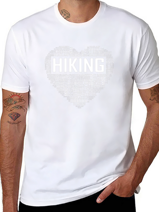 Hiking Heart Word Art T-Shirt
