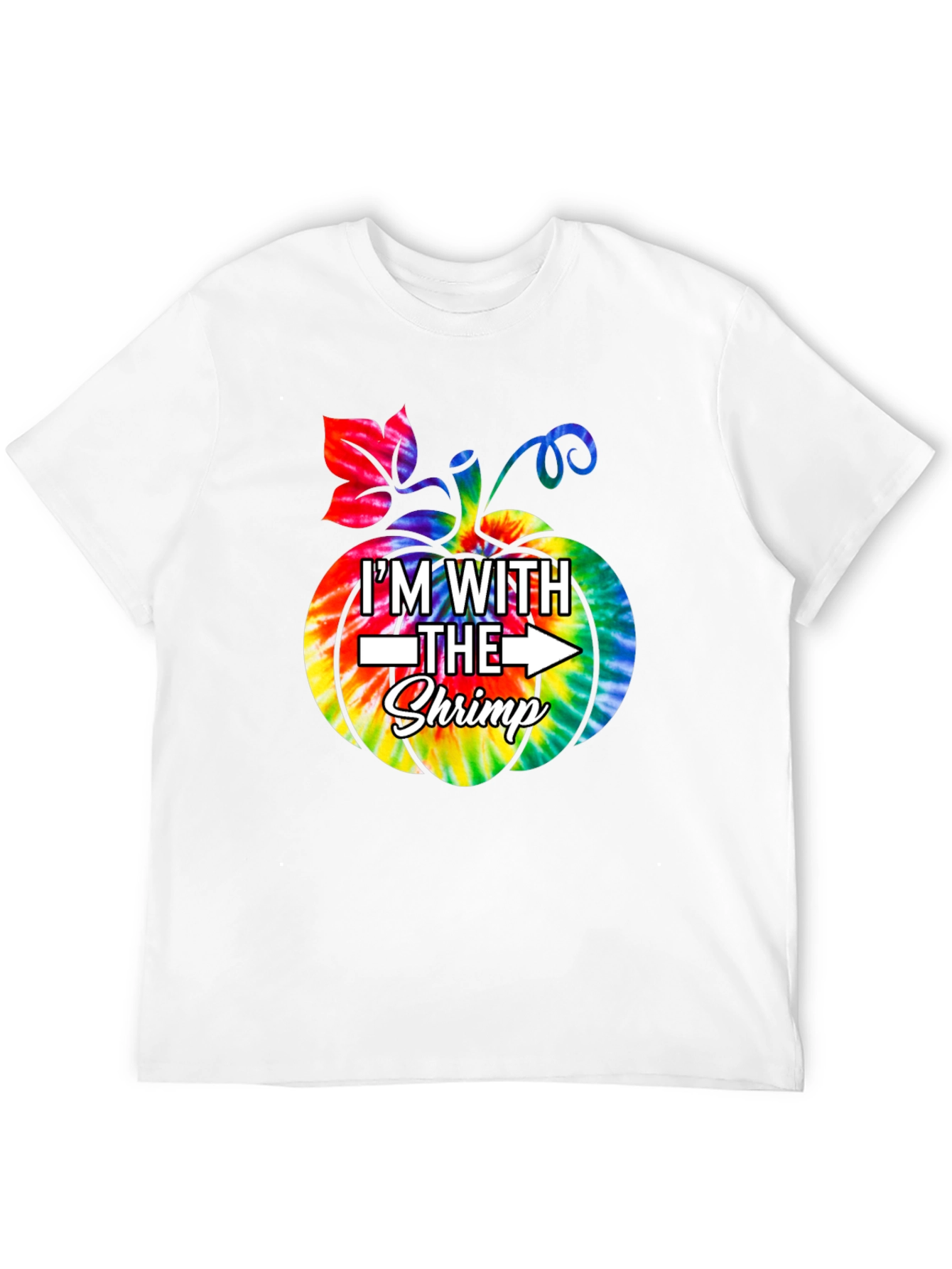 Im With The Shrimp Tie-Dye Pumpkin T-Shirt