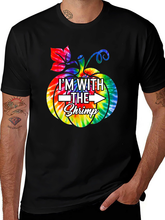 Im With The Shrimp Tie-Dye Pumpkin T-Shirt